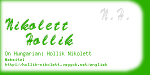 nikolett hollik business card
